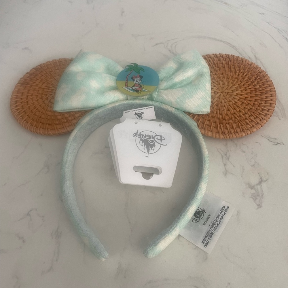 Disney Mint and Tan Minnie Mouse Ears Headband